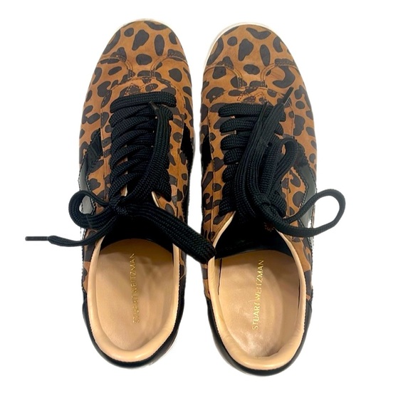 Stuart Weitzman Like New Daryl Sneaker in Leopard Print Size 6.6 - Picture 4 of 8